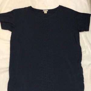 Jcrew stitch blue top
